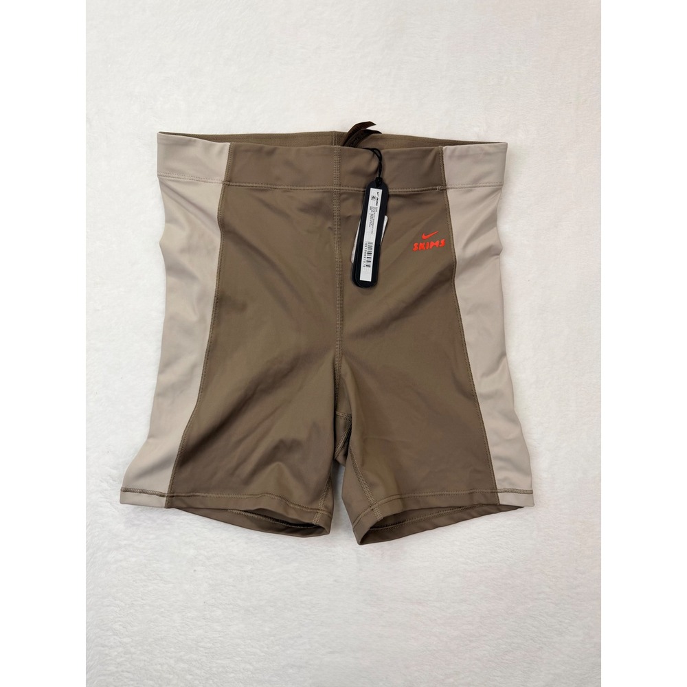 Nike x SKIMS Shine Color Block Bike Short 5 Inch Truffle Stone SH-SHO-9501W S
